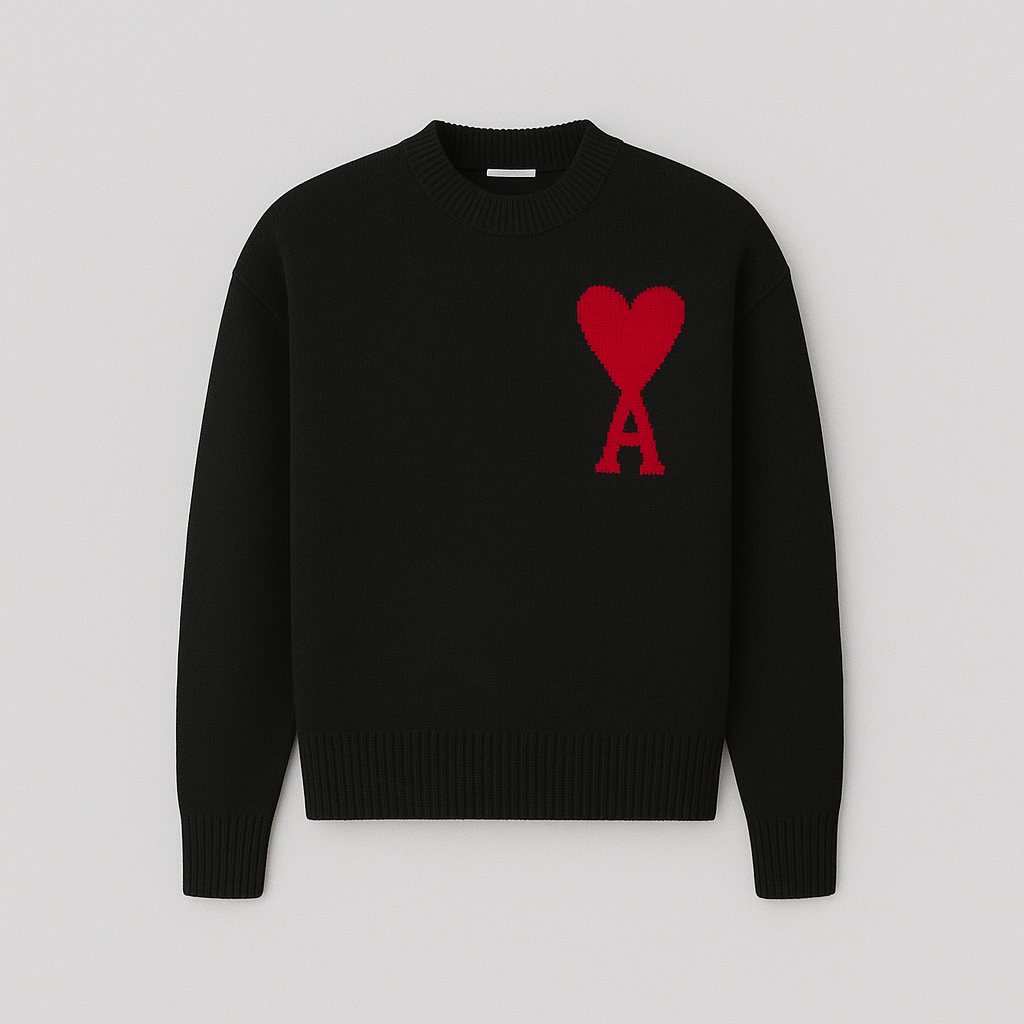 Streetwear Trui met Geborduurd Hartlogo