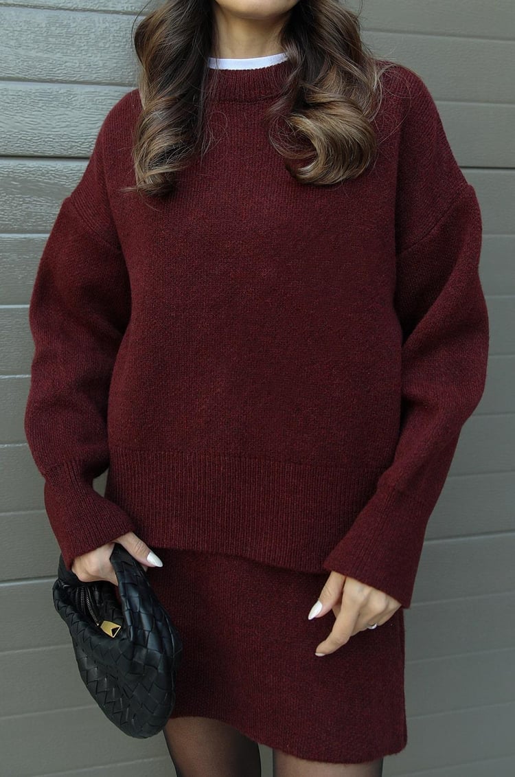 Gebreide Tweedelige Set - Sweater & Rok