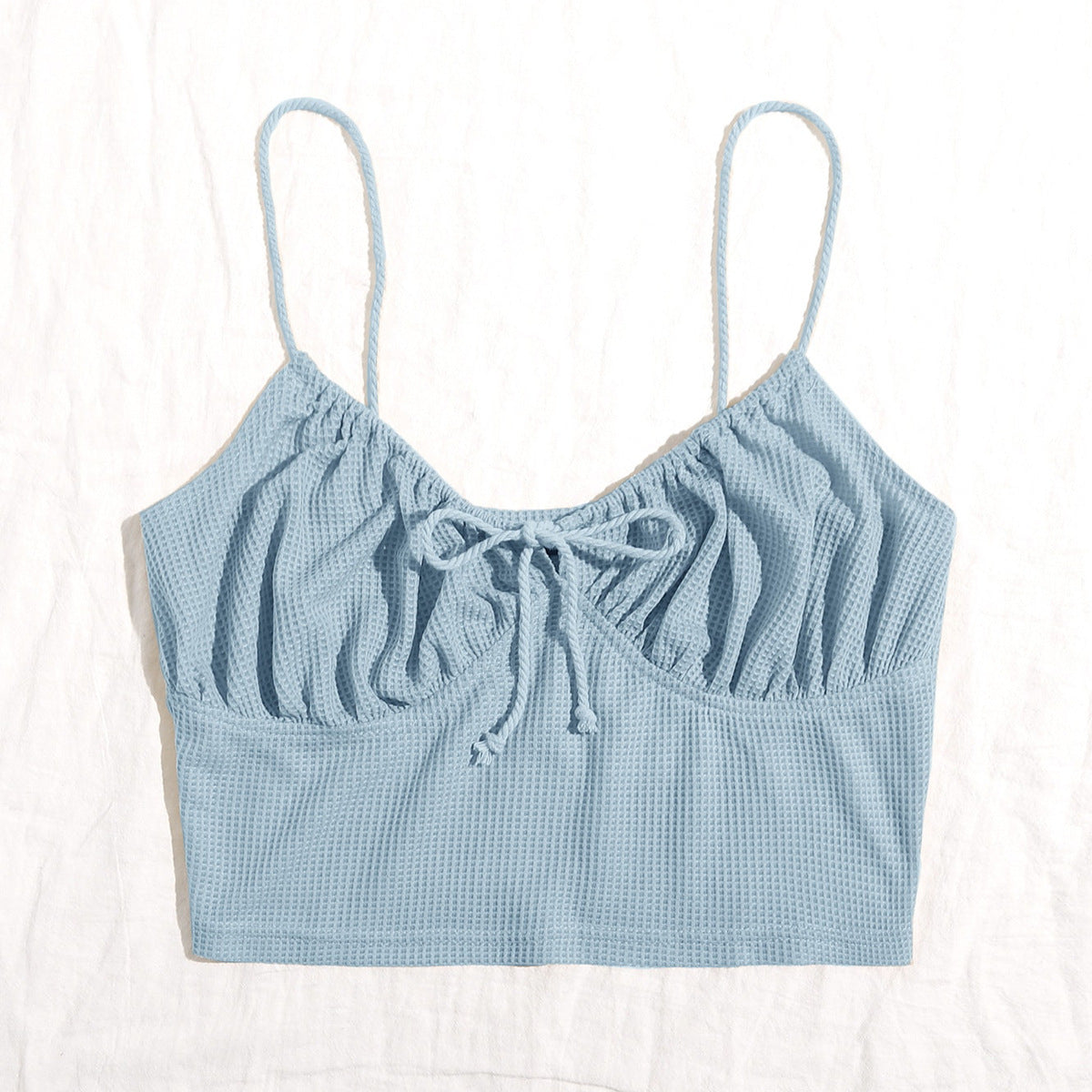 Sexy Camisole With Front Straps And Chest Folds