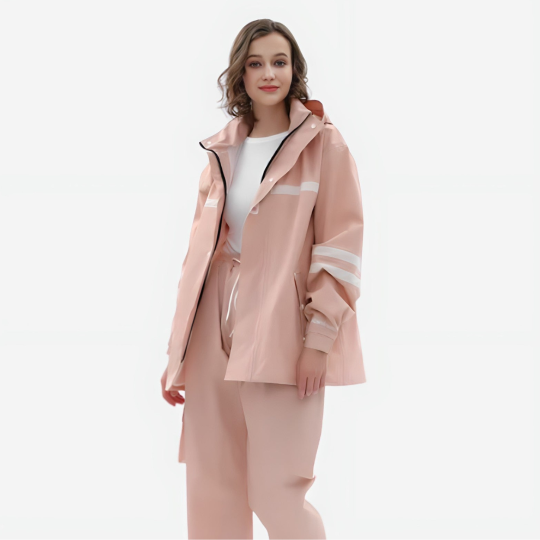 Waterbestendig Regenpak Set met Streepdetails