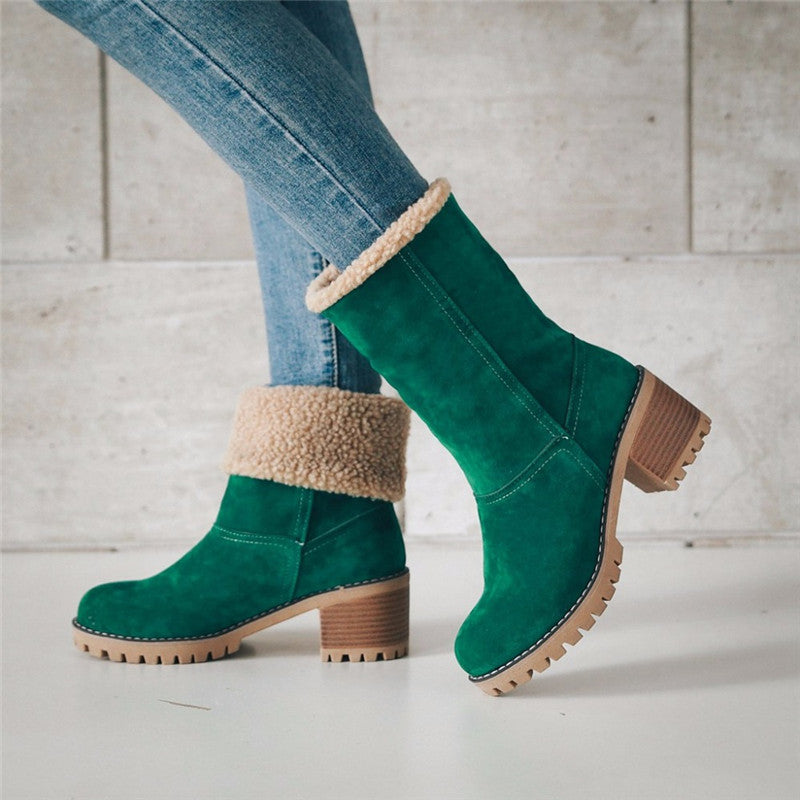 Imani Suede Dames Boots - Casual met Faux Fur Voering