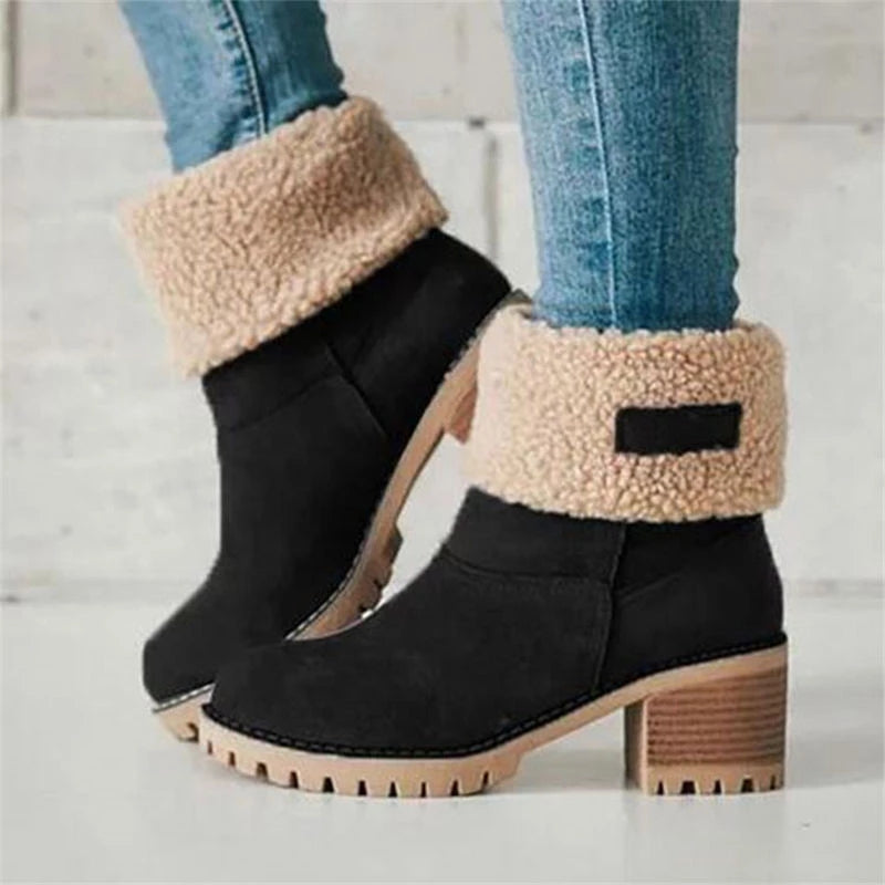 Imani Suede Dames Boots - Casual met Faux Fur Voering