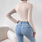 Klassiek Ribbed Knit Bodysuit
