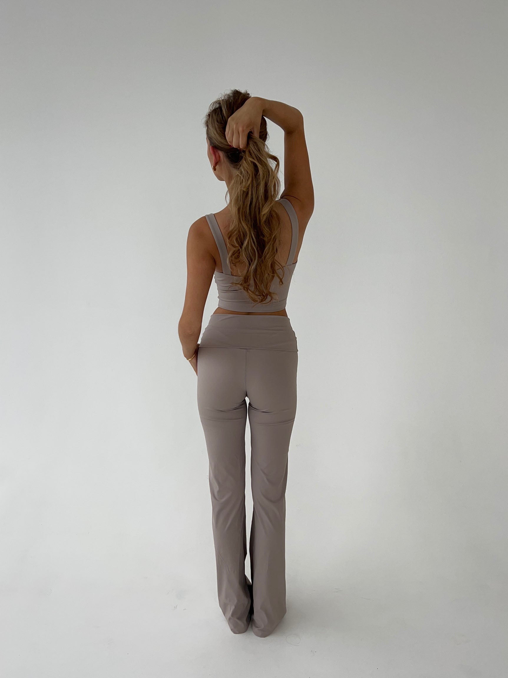 Geribbelde Flared Loungewear Set