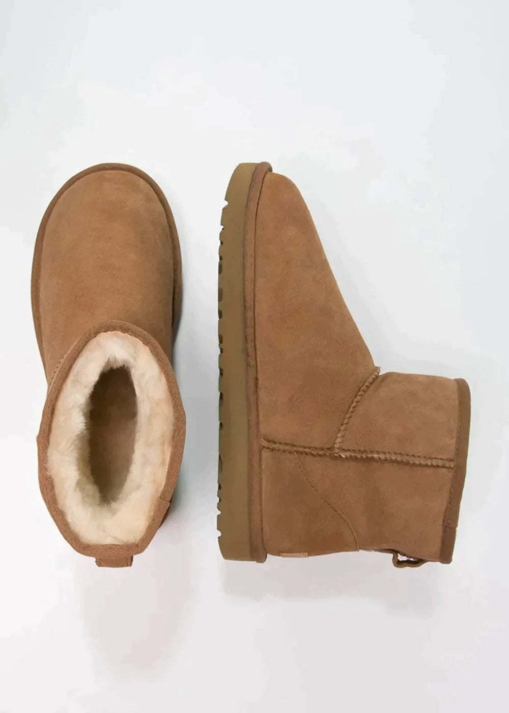Suede Enkellaarsjes met Faux Bontvoering