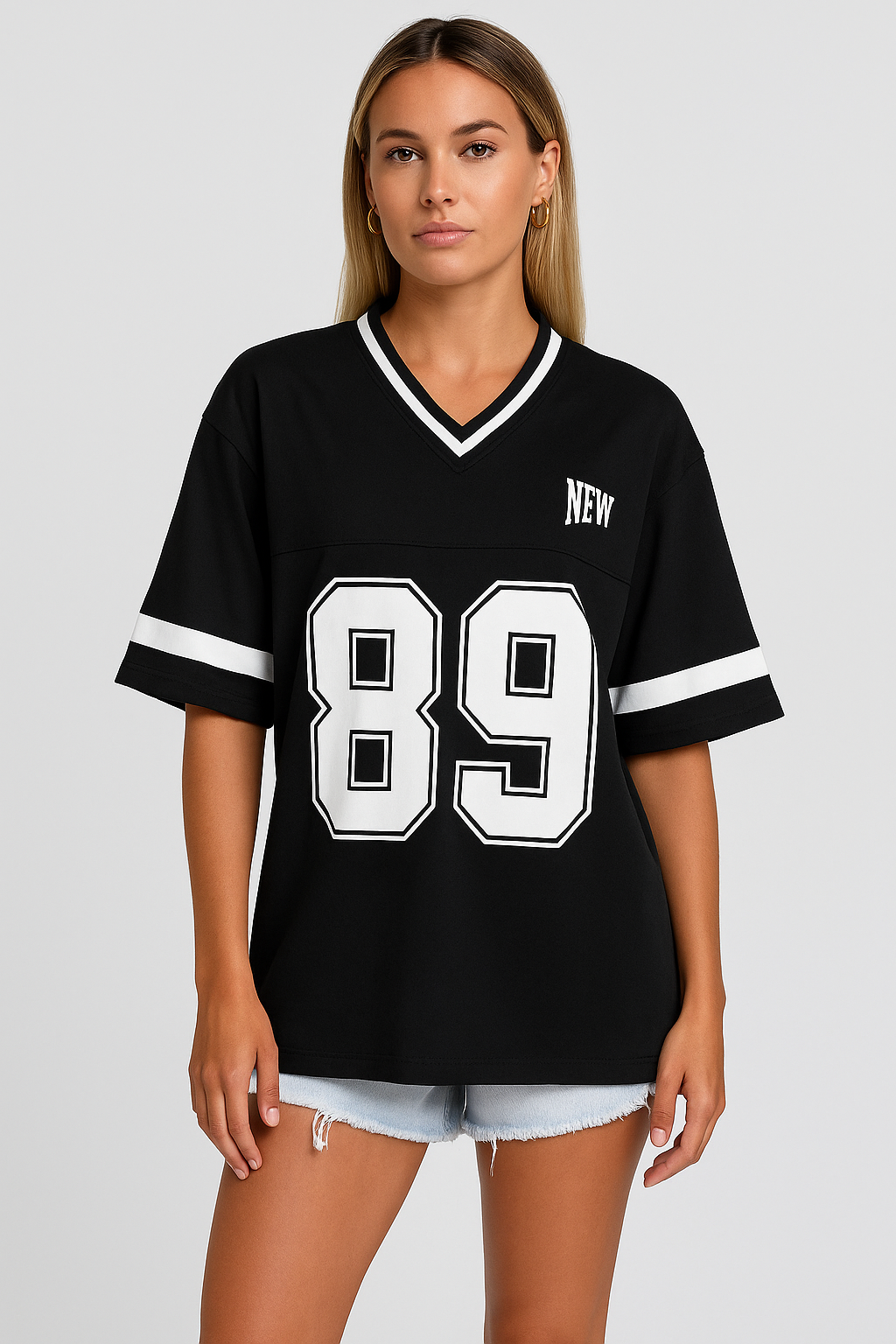 Oversized Jersey Stijl Nummerprint T-shirt