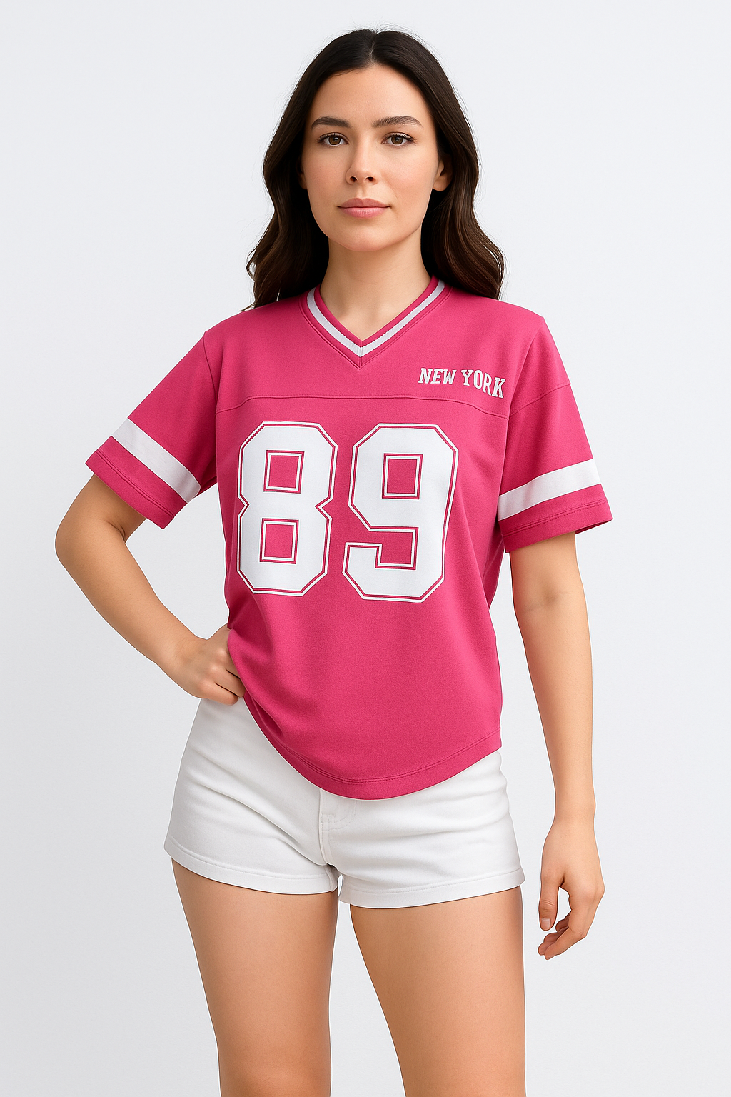 Oversized Jersey Stijl Nummerprint T-shirt