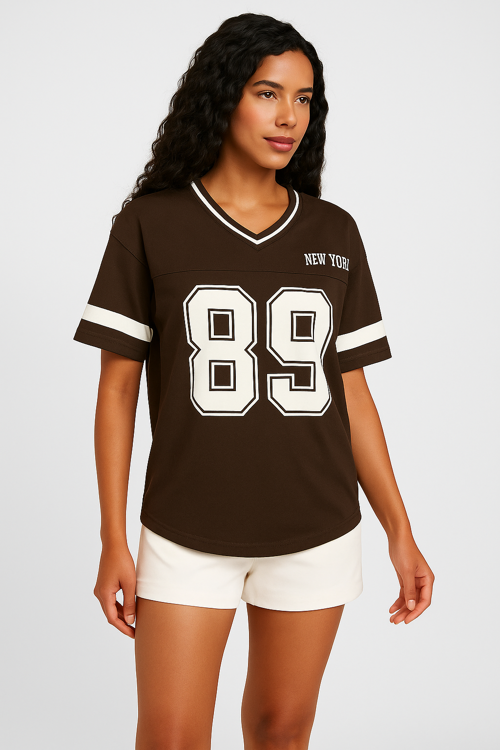 Oversized Jersey Stijl Nummerprint T-shirt