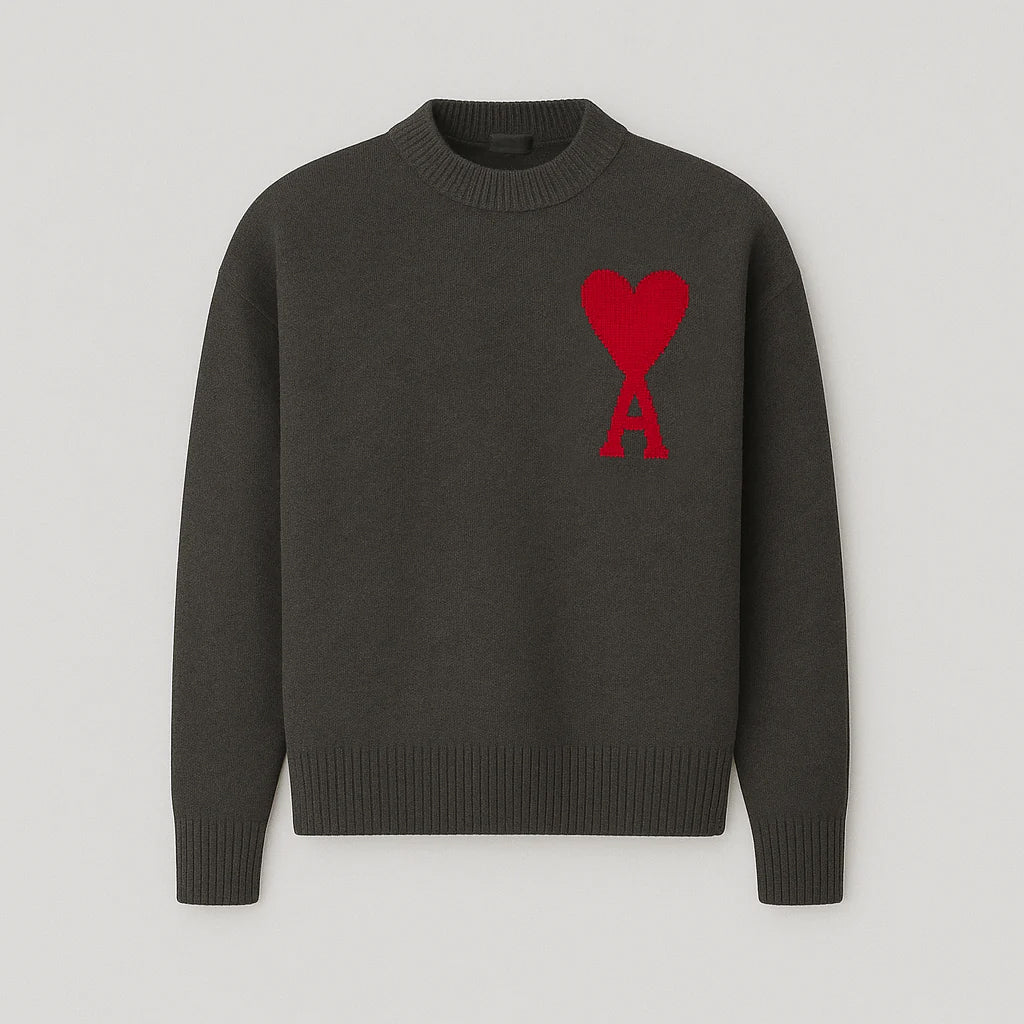 Streetwear Trui met Geborduurd Hartlogo